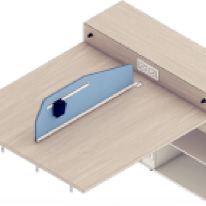 ローランドシリーズFタイプ スタッフデスク 豊林E0グレード 宝鋼鋼架脚 ラミノ接続