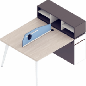 ローランドシリーズhタイプ スタッフデスク 豊林e0グレード 宝鋼鋼架脚 ラミノ接続