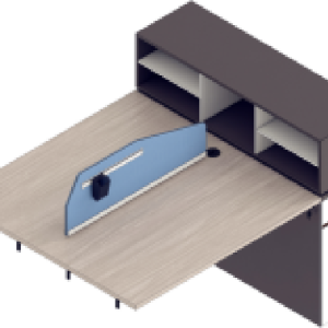 ローランドシリーズhタイプ スタッフデスク 豊林e0グレード 宝鋼鋼架脚 ラミノ接続