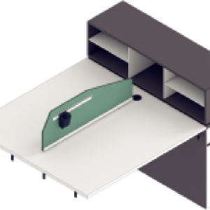 ローランドシリーズhタイプ スタッフデスク 豊林e0グレード 宝鋼鋼架脚 ラミノ接続