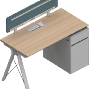 ピーターシリーズaタイプ スタッフデスク 豊林e0グレード ノーハンドルデザイン 宝鋼鋼架脚