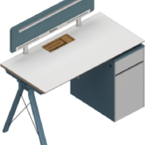 ピーターシリーズaタイプ スタッフデスク 豊林e0グレード ノーハンドルデザイン 宝鋼鋼架脚