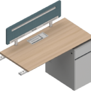 ピーターシリーズaタイプ スタッフデスク 豊林e0グレード ノーハンドルデザイン 宝鋼鋼架脚