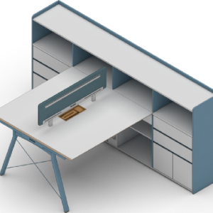 ピーターシリーズdタイプ スタッフデスク 豊林e0グレード ノーハンドル 並べてずらし組立て