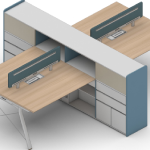 ピーターシリーズdタイプ スタッフデスク 豊林e0グレード ノーハンドル 並べてずらし組立て
