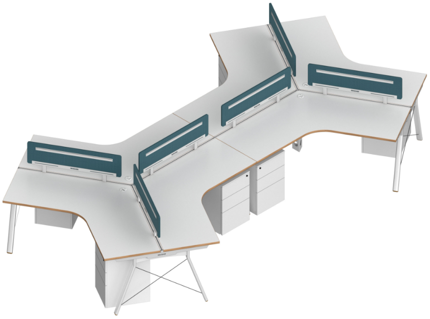 ピーターシリーズeタイプ 3人用コンビネーションデスク 豊林e0グレード 並べてずらし組立て ピーターシリーズeタイプ 3人用コンビネーションデスク 豊林e0グレード 並べてずらし組立て