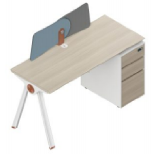 ユーゲル(优格)シリーズbタイプ スタッフデスクは、「ロック付き収納の安全性、アルミニウム薄縁の精緻感、高品質素材の安心性」を核とした現代的オフィス家具です