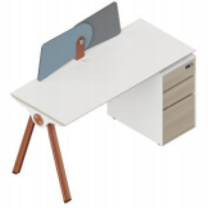 ユーゲル(优格)シリーズbタイプ スタッフデスクは、「ロック付き収納の安全性、アルミニウム薄縁の精緻感、高品質素材の安心性」を核とした現代的オフィス家具です