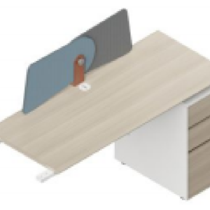 ユーゲル(优格)シリーズbタイプ スタッフデスクは、「ロック付き収納の安全性、アルミニウム薄縁の精緻感、高品質素材の安心性」を核とした現代的オフィス家具です