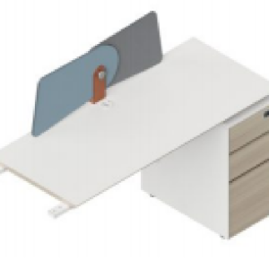 ユーゲル(优格)シリーズbタイプ スタッフデスクは、「ロック付き収納の安全性、アルミニウム薄縁の精緻感、高品質素材の安心性」を核とした現代的オフィス家具です