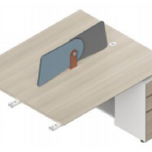 ユーゲル(优格)シリーズbタイプ スタッフデスクは、「ロック付き収納の安全性、アルミニウム薄縁の精緻感、高品質素材の安心性」を核とした現代的オフィス家具です