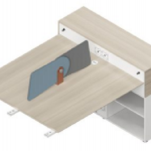 ユーゲルシリーズdタイプ スタッフデスク 豊林e0グレード ロック付き引出し アルミニウム薄縁