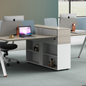 ユーゲルシリーズcタイプ 4人用コンビネーションスタッフデスク 豊林e0グレード ロック付き引出し