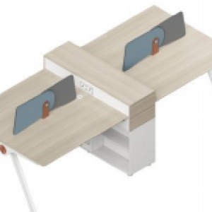 ユーゲルシリーズcタイプ 4人用コンビネーションスタッフデスク 豊林e0グレード ロック付き引出し