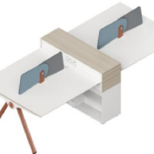 ユーゲルシリーズcタイプ 4人用コンビネーションスタッフデスク 豊林e0グレード ロック付き引出し