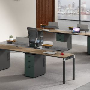 格調bタイプ スタッフデスク 豊林e0グレード アルミニウム拉丝反転線蓋 宝鋼鋼架脚