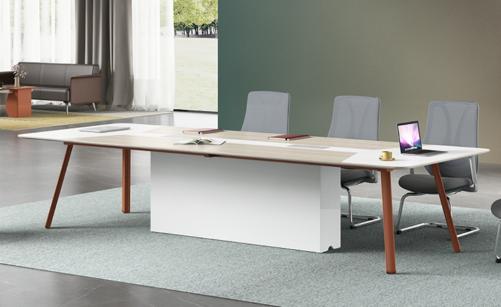  ユーガーシリーズ 会議用テーブル 豊林e0級環境保護刨花板 ドイツ夏特化粧紙 オフィス家具
