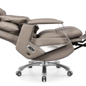 電動リクライニング 本革オフィスチェア マッサージ付き 通気性 長時間使用対応