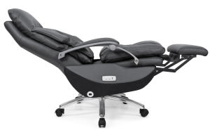 v06シリーズスマート電動オフィスチェア｜1.5cm厚環境対応木材、アルミニウム合金肘掛け、高級牛皮、sgs認証ガスリフト、700#メッキ脚