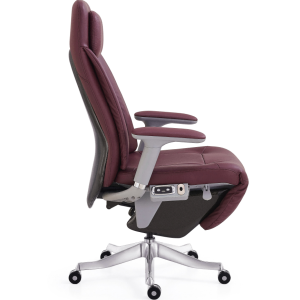 ad5シリーズスマート電動オフィスチェア｜1.5cm厚環境対応木材、アルミニウム合金肘掛け、高級牛皮、sgs認証ガスリフト、700#メッキ脚、静音puキャスター