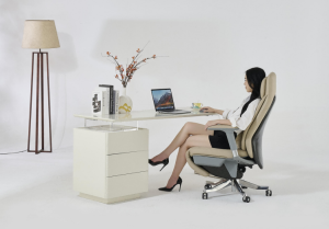 ad5シリーズスマート電動オフィスチェア｜1.5cm厚環境対応木材、アルミニウム合金肘掛け、高級牛皮、sgs認証ガスリフト、700#メッキ脚、静音puキャスター