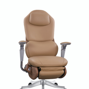 AD5シリーズスマート電動オフィスチェア｜1.5CM厚環境対応木材、アルミニウム合金肘掛け、高級牛皮、SGS認証ガスリフト、700#メッキ脚、静音PUキャスター