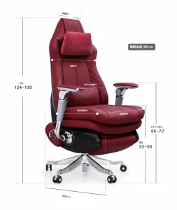 f02シリーズスマートゲーミングチェア｜1.5cm厚環境対応木板内枠、6dアルミ合金肘掛け、頭層牛皮+黒カーボンファイバー、sgs認証ガスリフト