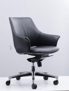 6090ハイエンドオフィスチェア｜アルミニウム合金脚、イタリアドナティシャーシ、防汚牛革