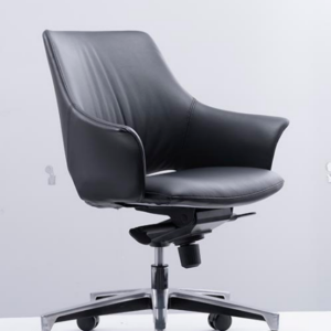 6090ハイエンドオフィスチェア｜アルミニウム合金脚、イタリアドナティシャーシ、防汚牛革