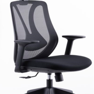 275シリーズ人体工学椅 尾板付き単機能シャーシ 黒色ネットフレーム ナイロン五星脚 高密度定型綿座面