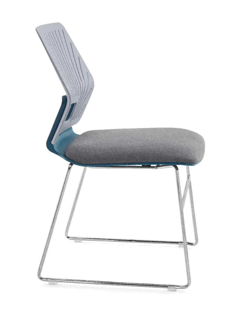 k51シリーズトレーニングチェア会議チェア 2.0mm電気メッキ鋼管フレーム pp加繊5色射出成形 高品質布張り座面