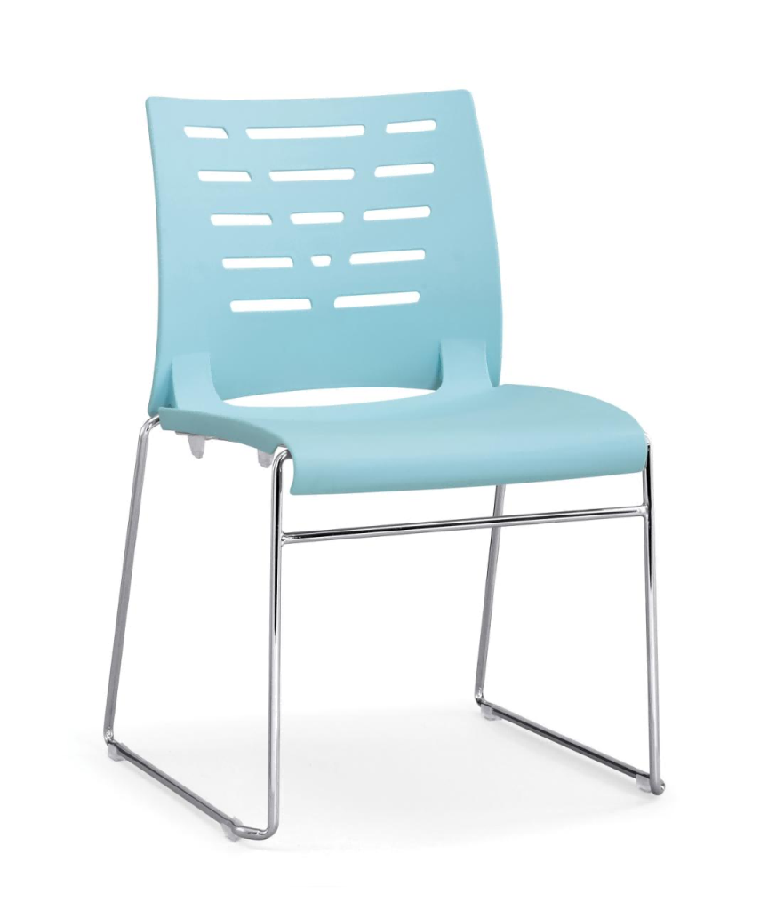 wk011シリーズトレーニング商談会議チェア 2.0mm電気メッキ椅架 pp加繊一体射出成形 5色選択可能