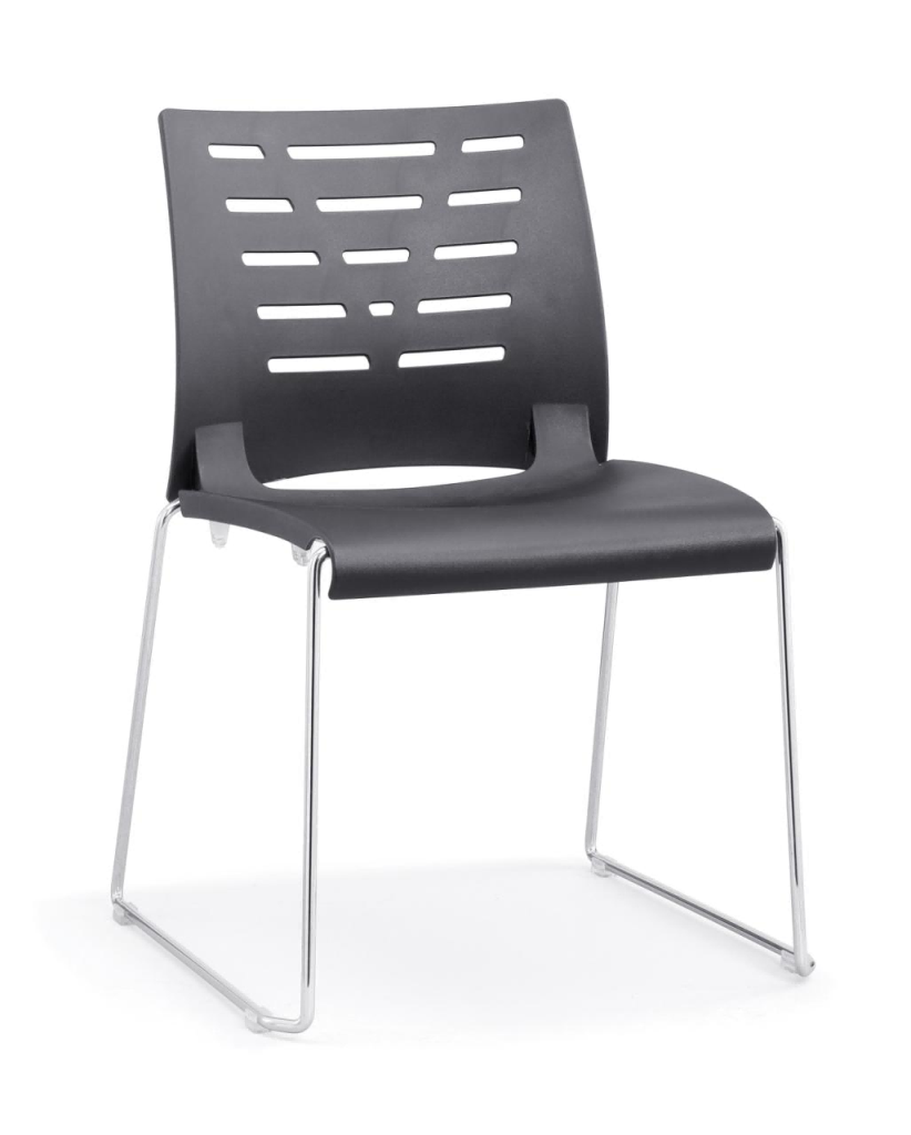 wk011シリーズトレーニング商談会議チェア 2.0mm電気メッキ椅架 pp加繊一体射出成形 5色選択可能