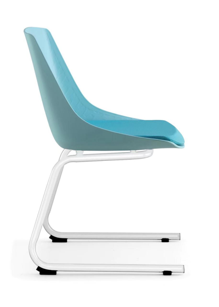 wd902シリーズトレーニング商談会議チェア 2.0mm銀色スプレー椅架 pp加繊 d53密度定型スポンジ ネットクロス・フリース生地