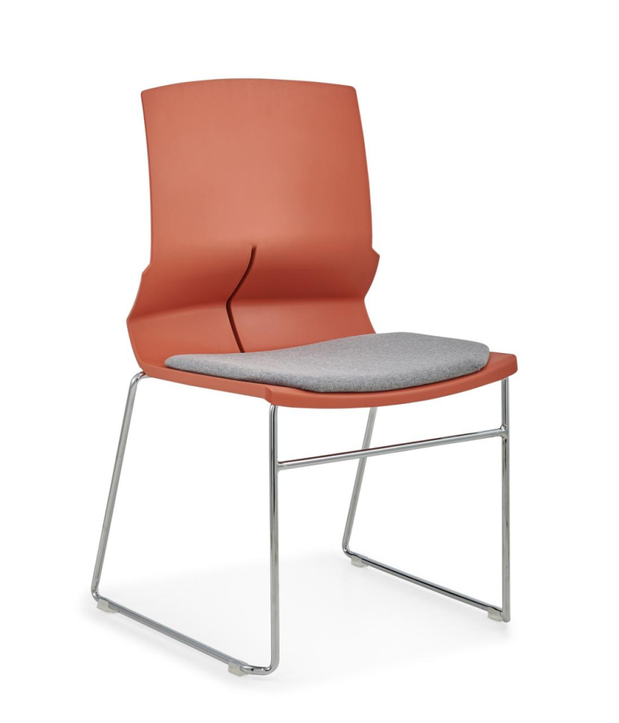 k600トレーニング商談会議チェア 2.0mm電気メッキ鋼管椅架 pp加繊 5色選択 高品質布張り座布団