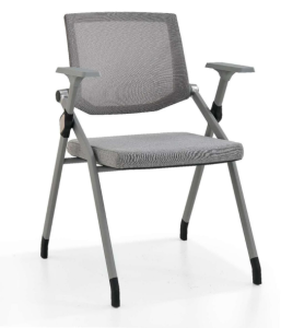 k6シリーズトレーニング会議チェア グレースプレー鋼管椅脚 グレーpp加繊 45密度高反発スポンジ 折りたたみ底殻付き
