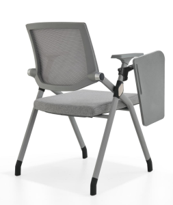k6シリーズトレーニング会議チェア グレースプレー鋼管椅脚 グレーpp加繊 45密度高反発スポンジ 折りたたみ底殻付き