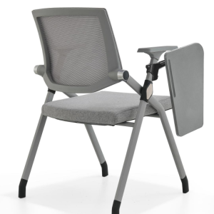 k6シリーズトレーニング会議チェア グレースプレー鋼管椅脚 グレーpp加繊 45密度高反発スポンジ 折りたたみ底殻付き