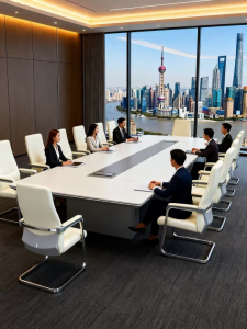 d1シリーズ会議チェア 1.5mm電気メッキ椅架 各種試験合格 グレーpp加繊アームレスト 全猫抓皮座面