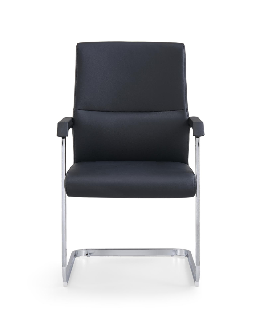 d211シリーズ会議チェア｜メッキフレーム1.5mm、高品質キャットスクラッチレザー