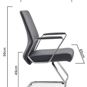 d1110シリーズ会議チェア｜メッキフレーム2.0 3.5mm、高密度スポンジ、レザー表面