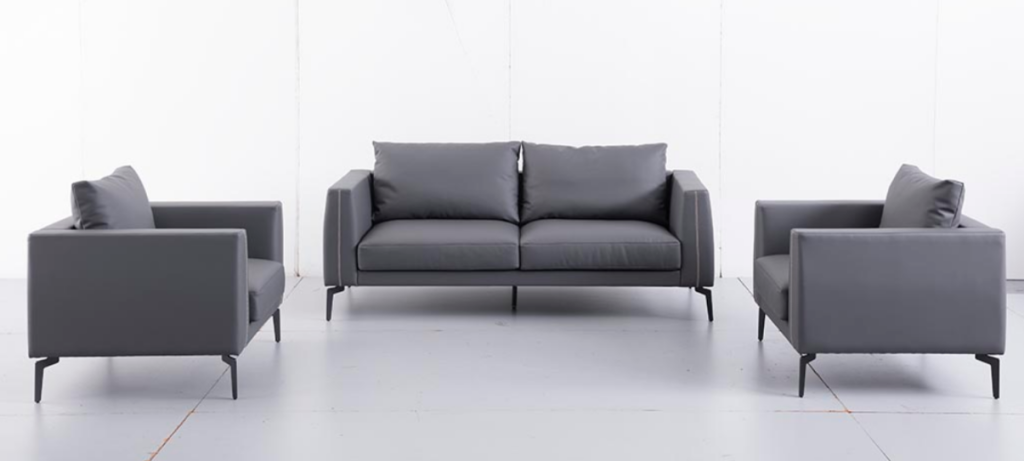 1. s04シリーズオフィスレセプションソファ イタリア輸入「陽光」ブランド牛皮 デュポン高密度高反発スポンジ 人体工学設計