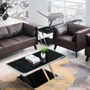 wd2129シリーズオフィスレセプションソファ イタリア輸入「サンシャイン」ブランド牛皮 デュポン高密度高反発スポンジ 人体工学設計