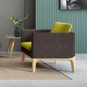 wd2047シリーズオフィスレセプションソファ 中国高級ブランド「ハイフェイラー」a級フリース生地 デュポンスポンジ 原木色木脚