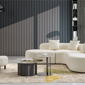 s6038シリーズオフィスレジャーエリアソファ 高品質シェニール布張り 高密度環境保護発泡スポンジ プラスチック固定脚垫