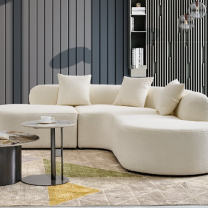 s6038シリーズオフィスレジャーエリアソファ 高品質シェニール布張り 高密度環境保護発泡スポンジ プラスチック固定脚垫