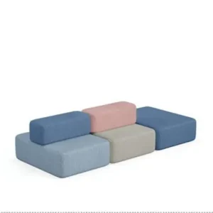 s6074シリーズオフィスレジャーエリアソファ 高品質西皮/布張り 高密度環境保護発泡スポンジ プラスチック脚垫