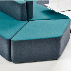 s6055シリーズオフィスレジャーエリアソファ 異形セットソファ puレザー/ファブリック生地 高密度環境配慮型スポンジ