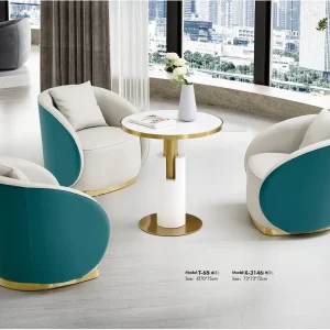 x3140シリーズオフィスレジャー商談チェア 高品質puレザー饰面 高密度環境配慮型スポンジ 可動ソフトパッド背もたれ ステンレスチタン色底框