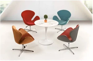 1. x306シリーズオフィスレジャー商談チェア 高品質ファブリック饰面 高品質定型スポンジ アルミニウム合金四星脚 昇降回転可能